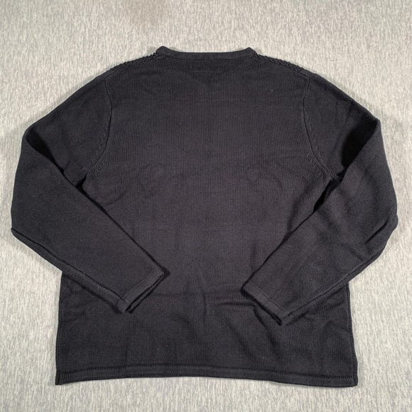 Carbon2Cobalt Sweater Mens XL Navy V Neck Cotton Cashmere Knit Pullover Textured - Picture 8 of 9